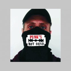 Punks not Dead univerzálna elastická multifunkčná šatka vhodná na prekritie úst a nosa aj na turistiku pre chladenie krku v horúcom počasí (použiteľná ako rúško )